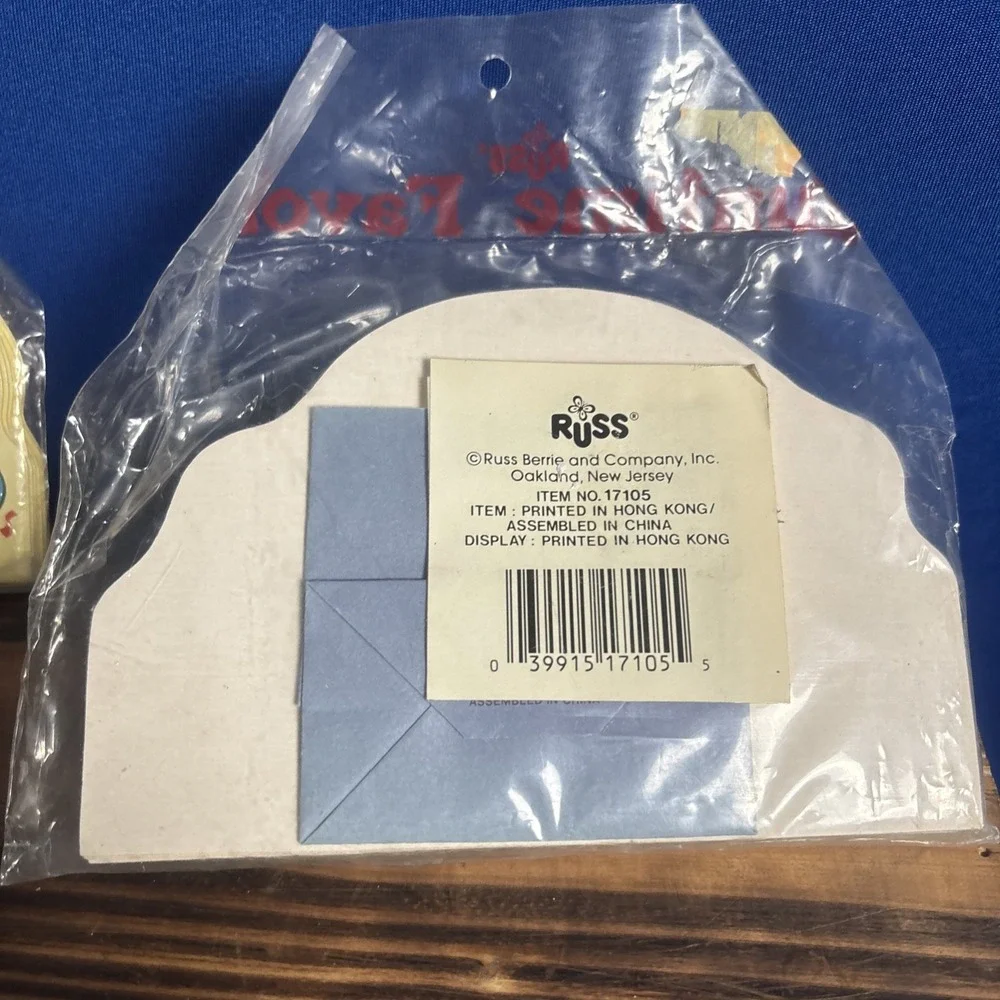 Rare Vintage Russ Birthday Party Favor Mini Bags Attached Cards Sealed 12